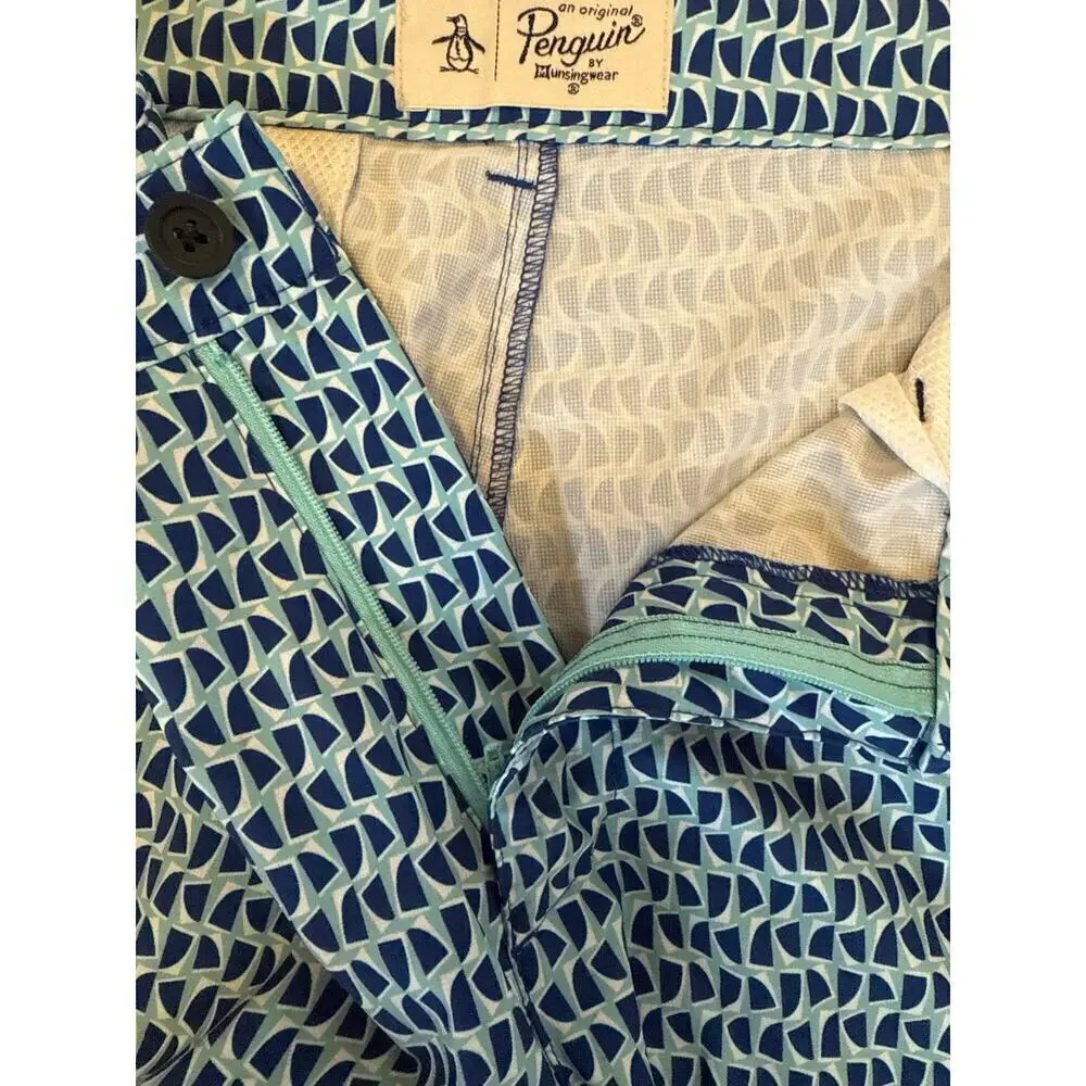 PENGUIN LOGO swim board surf pool shorts size 34